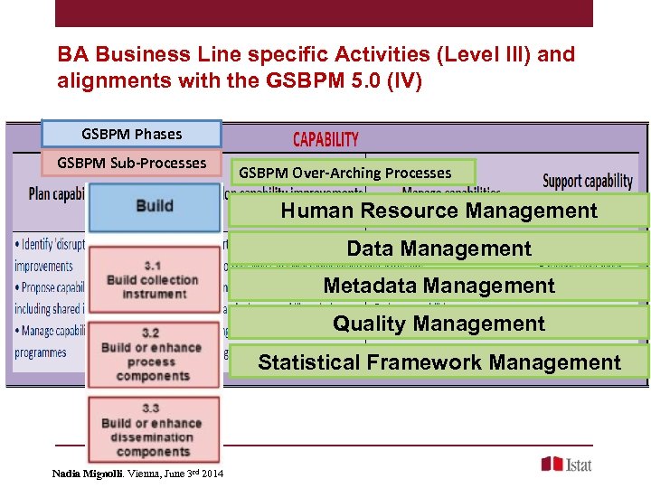 BA Business Line specific Activities (Level III) and alignments with the GSBPM 5. 0