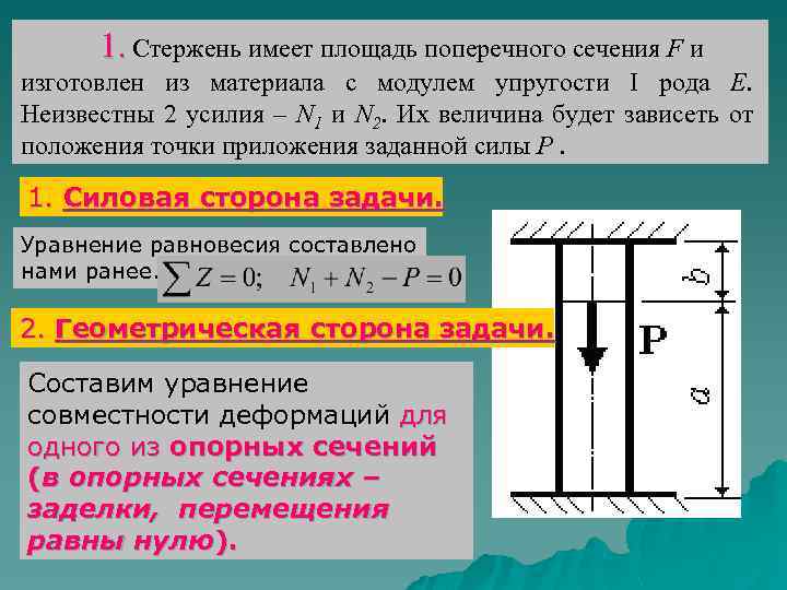 Перемещения в статически определимых системах от разных воздействий p t c