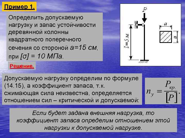 Площади поперечных сечений представленных на схемах одинаковы с точки зрения устойчивости наиболее