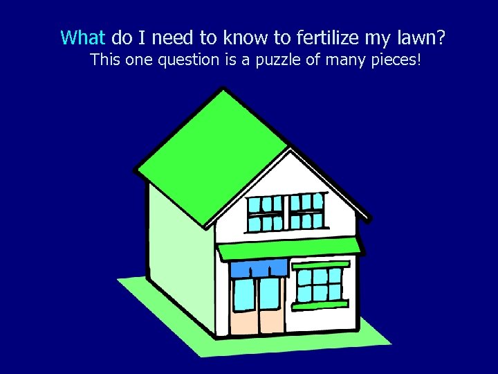 What do I need to know to fertilize my lawn? This one question is
