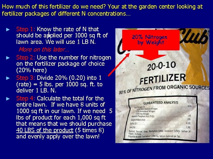 How much of this fertilizer do we need? Your at the garden center looking