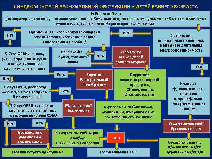 СИНДРОМ ОСТРОЙ БРОНХИАЛЬНОЙ ОБСТРУКЦИИ У ДЕТЕЙ РАННЕГО ВОЗРАСТА Ребенок до 3 лет (экспираторная одышка,