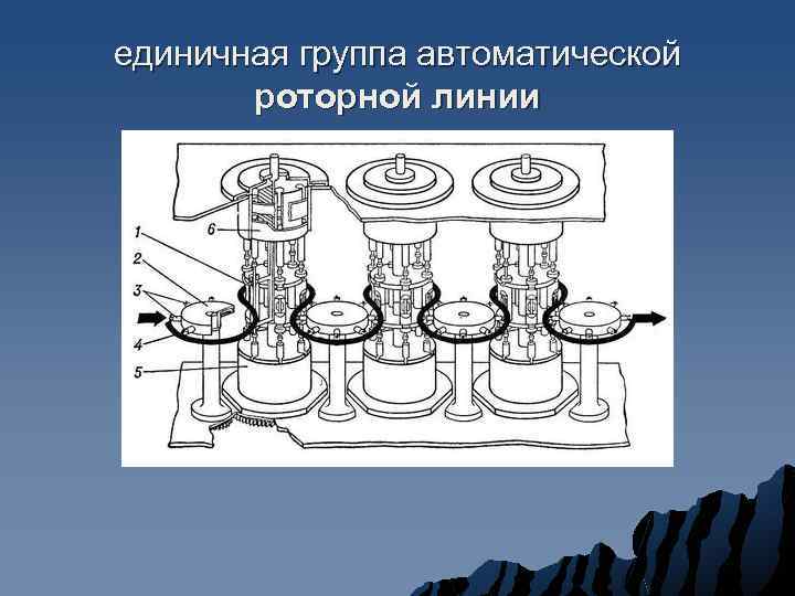 единичная группа автоматической роторной линии 