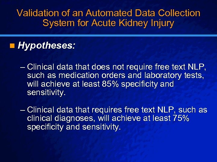 Slide 21 © 2003 By Default! Validation of an Automated Data Collection System for