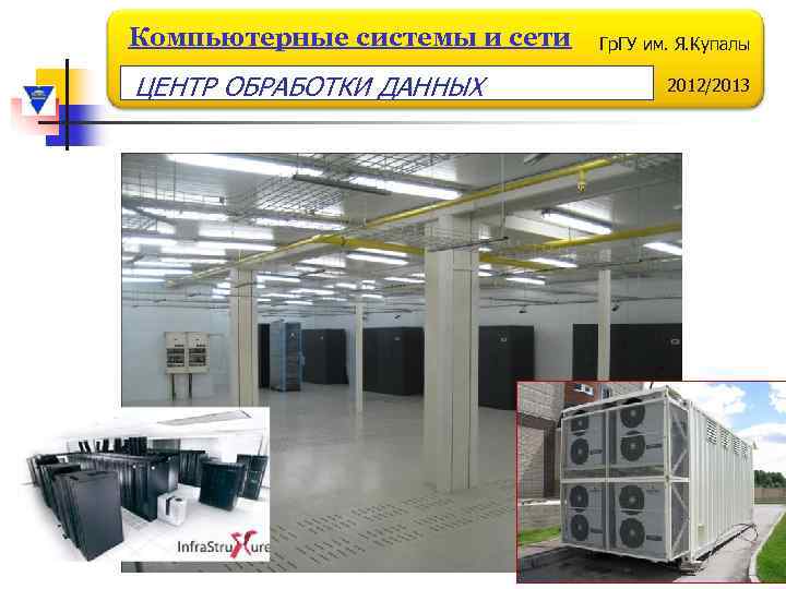 Компьютерные системы и сети ЦЕНТР ОБРАБОТКИ ДАННЫХ Гр. ГУ им. Я. Купалы 2012/2013 