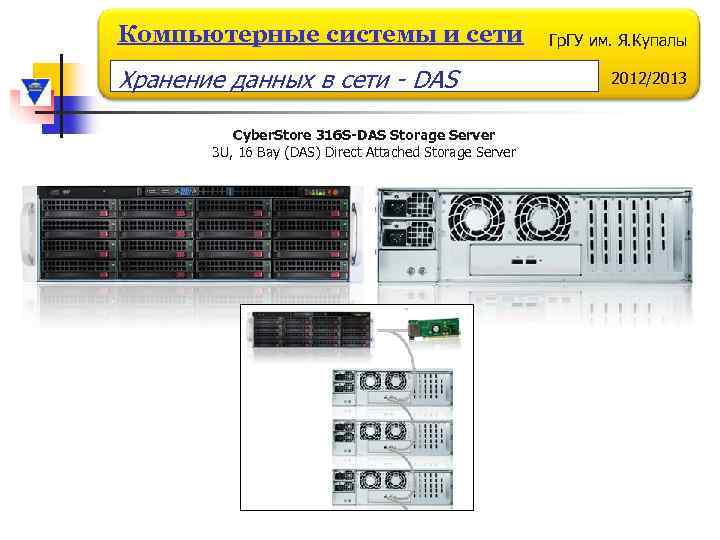 Компьютерные системы и сети Хранение данных в сети - DAS Cyber. Store 316 S-DAS