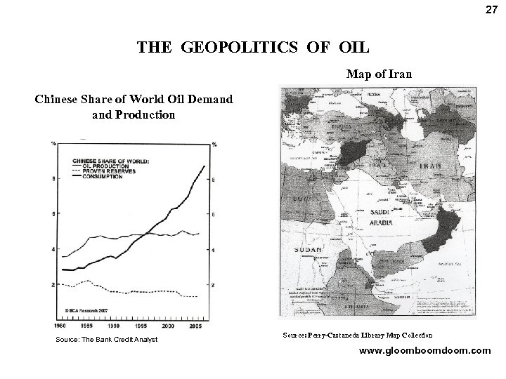 27 THE GEOPOLITICS OF OIL Map of Iran Chinese Share of World Oil Demand