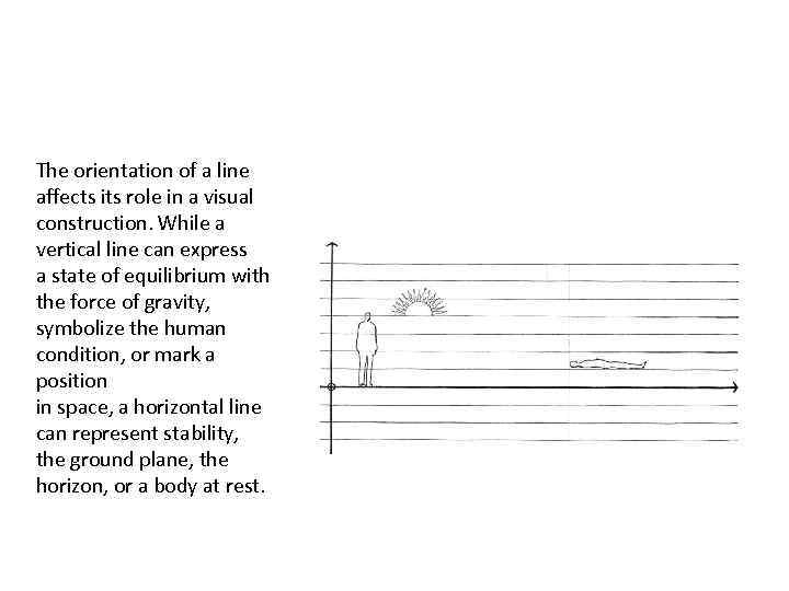 The orientation of a line affects its role in a visual construction. While a