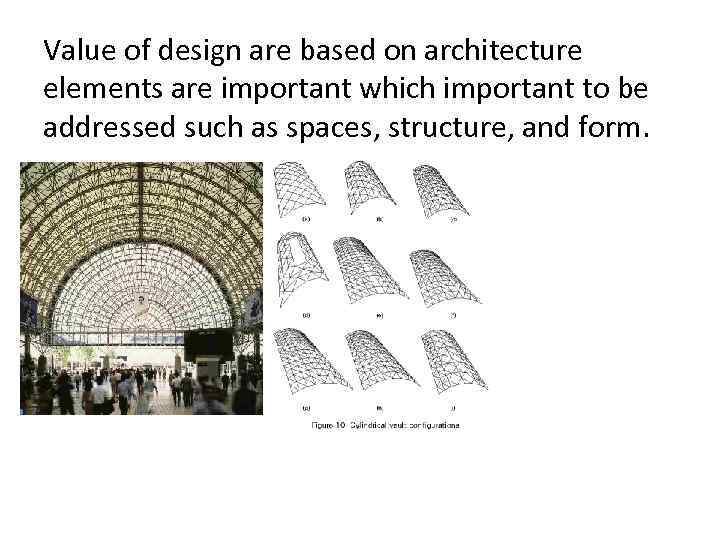 Value of design are based on architecture elements are important which important to be