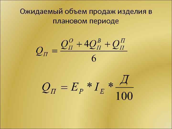 Ожидаемый объем продаж изделия в плановом периоде 