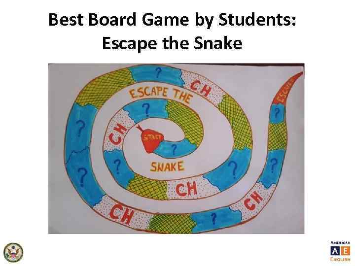 Best Board Game by Students: Escape the Snake 