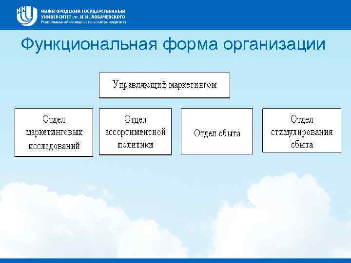  Функциональная форма организации 