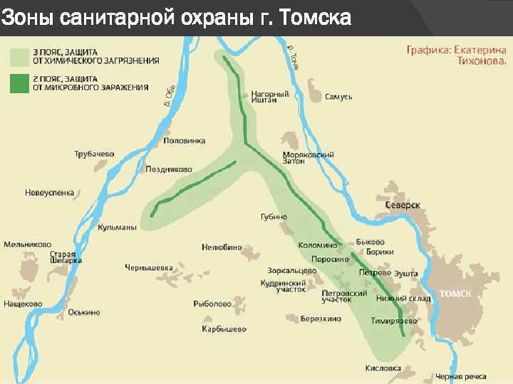 Зоны санитарной охраны г. Томска 