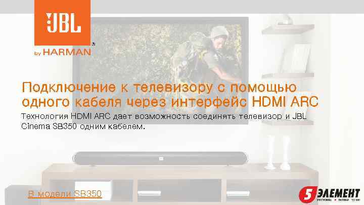 Подключение к телевизору с помощью одного кабеля через интерфейс HDMI ARC Технология HDMI ARC