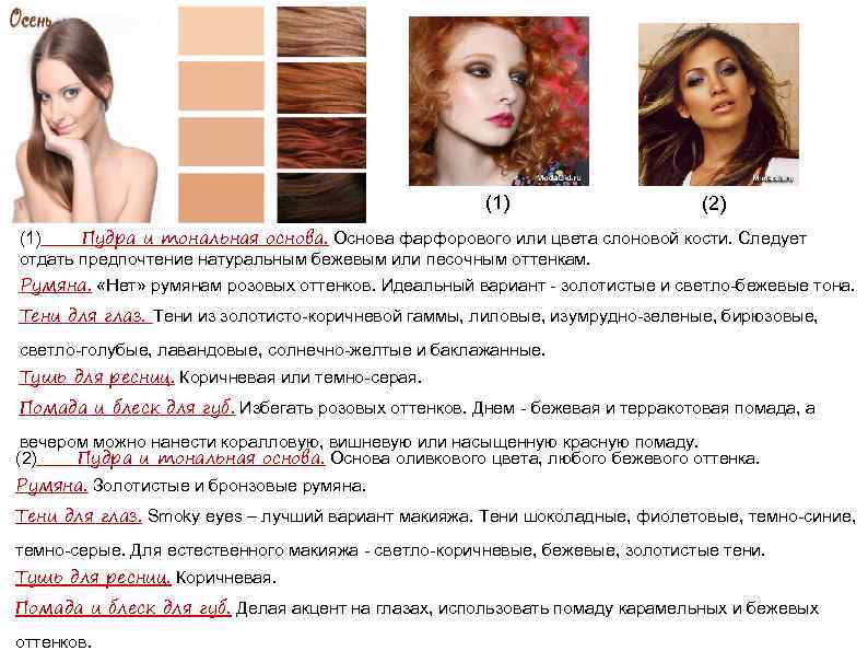 (1) (2) (1) Пудра и тональная основа. Основа фарфорового или цвета слоновой кости. Следует