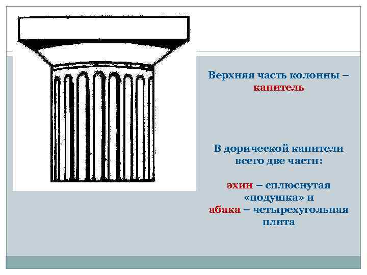 Как называется часть колонны изображенная на рисунке