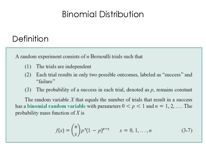 Binomial Distribution Definition 