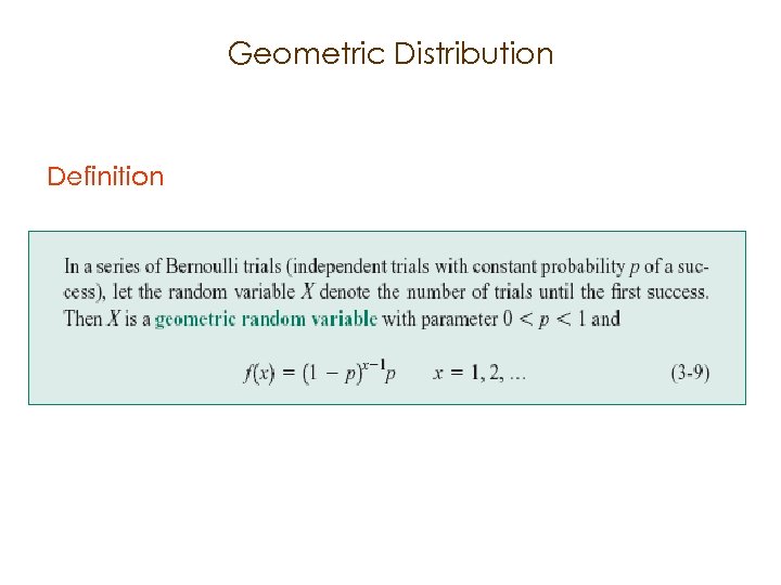 Geometric Distribution Definition 