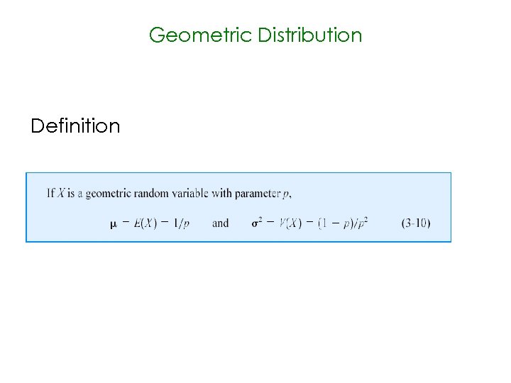 Geometric Distribution Definition 
