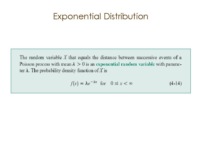 Exponential Distribution 