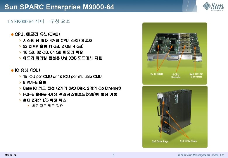 Sun SPARC Enterprise M 9000 -64 1. 6 M 9000 -64 서버 – 구성