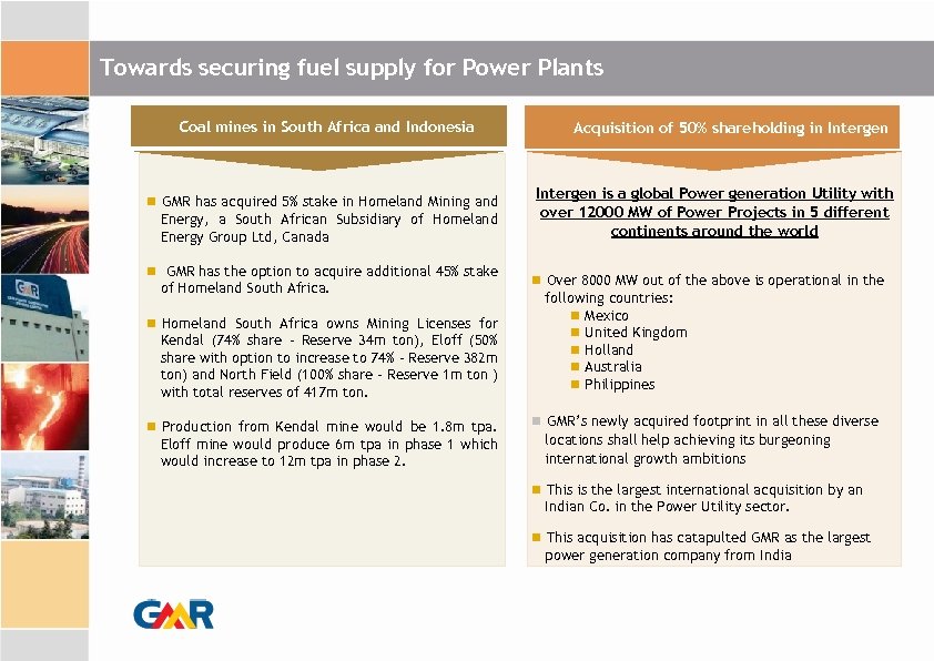 Towards securing fuel supply for Power Plants Coal mines in South Africa and Indonesia