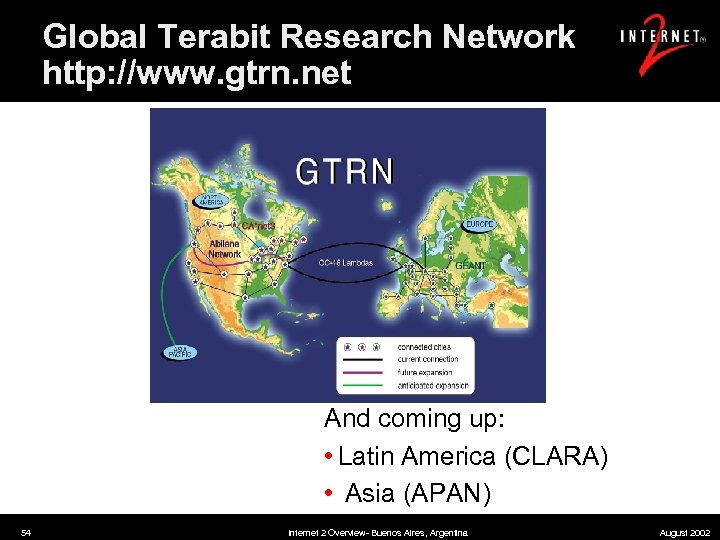 Global Terabit Research Network http: //www. gtrn. net And coming up: • Latin America