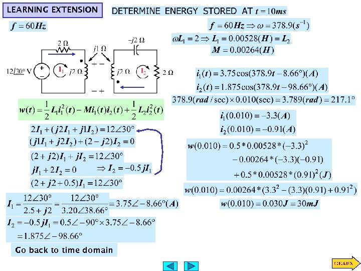 LEARNING EXTENSION Go back to time domain 