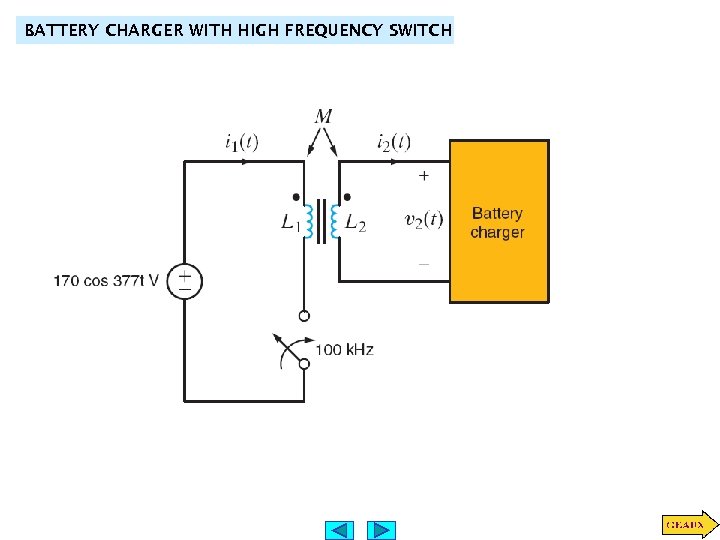 BATTERY CHARGER WITH HIGH FREQUENCY SWITCH 