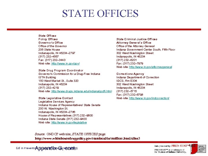 STATE OFFICES State Offices Policy Offices Governor's Office of the Governor 206 State House