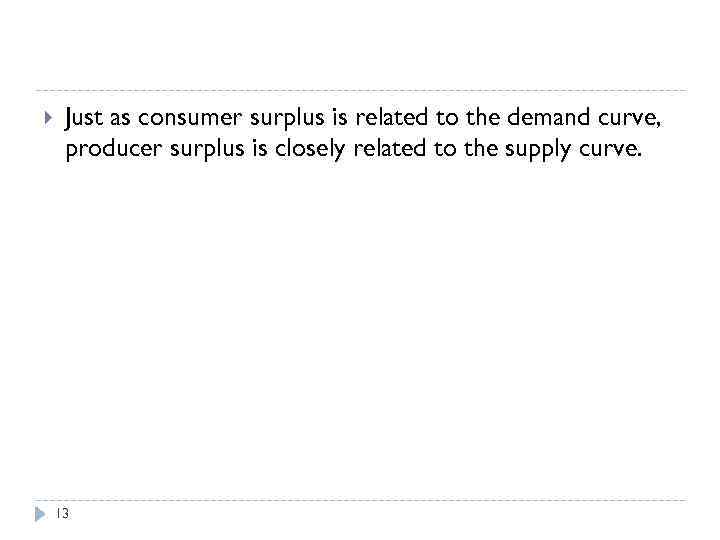 Using the Supply Curve to Measure Producer Surplus Just as consumer surplus is related