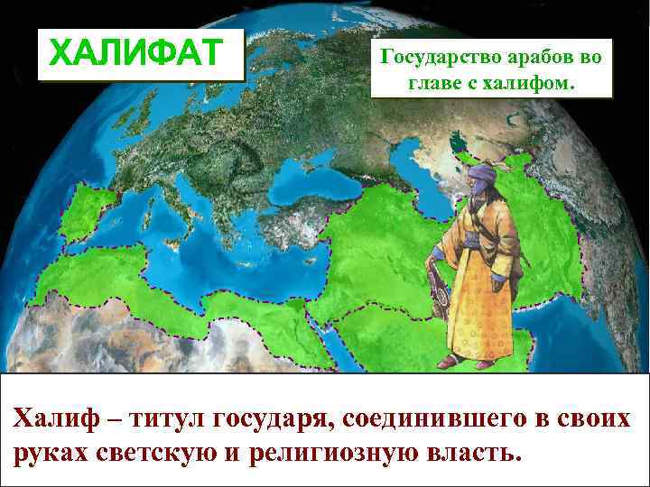 ХАЛИФАТ Государство арабов во главе с халифом. Халиф – титул государя, соединившего в своих