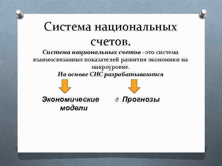 Система национальных счетов. Система национальных счетов –это система взаимосвязанных показателей развития экономики на макроуровне.