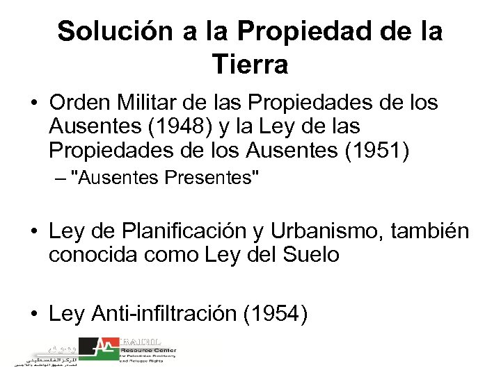 Solución a la Propiedad de la Tierra • Orden Militar de las Propiedades de