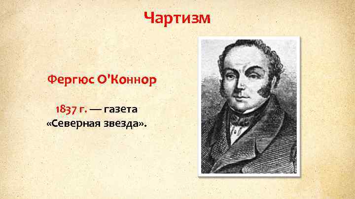 Чартизм Фергюс О'Коннор 1837 г. — газета «Северная звезда» . 