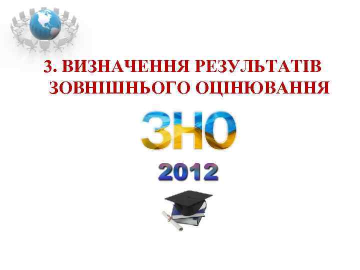 3. ВИЗНАЧЕННЯ РЕЗУЛЬТАТІВ ЗОВНІШНЬОГО ОЦІНЮВАННЯ 