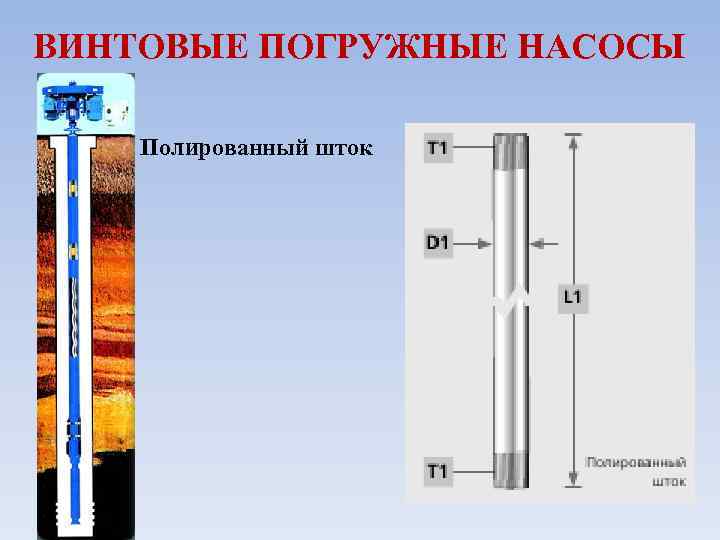 ВИНТОВЫЕ ПОГРУЖНЫЕ НАСОСЫ Полированный шток 