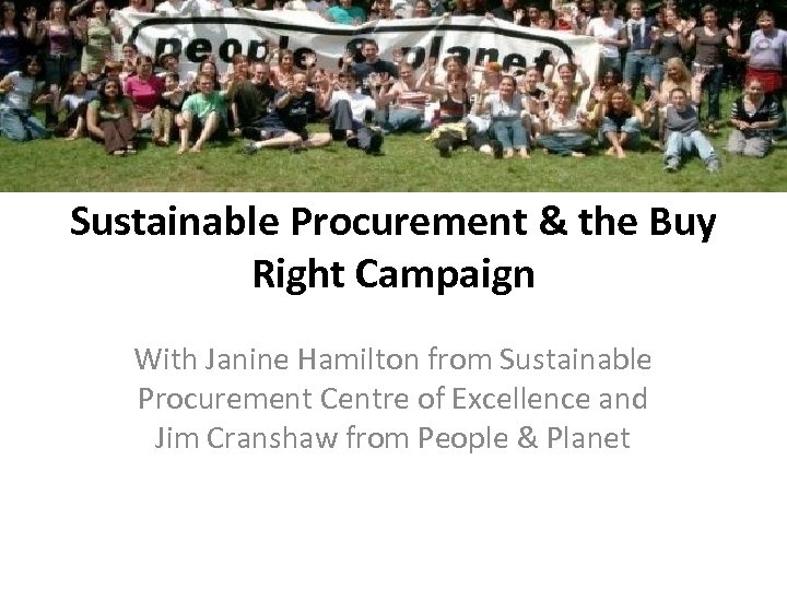 Sustainable Procurement & the Buy Right Campaign With Janine Hamilton from Sustainable Procurement Centre