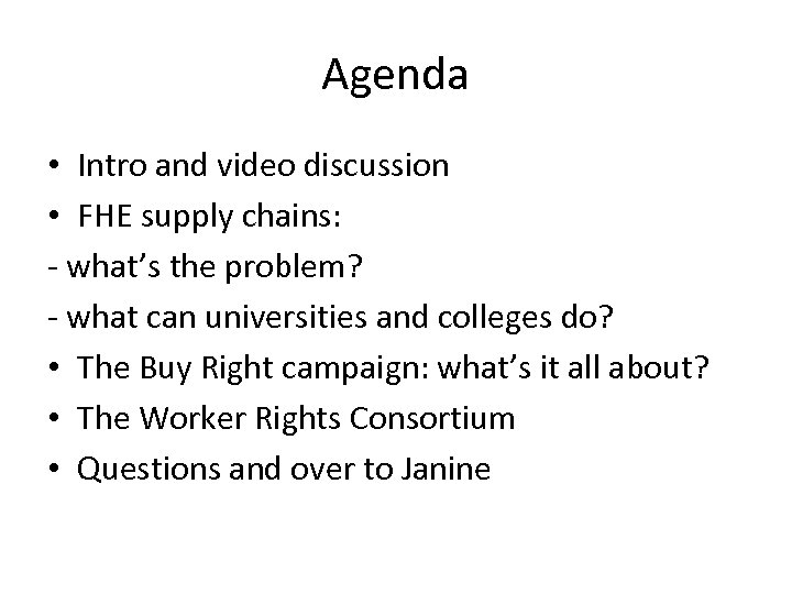 Agenda • Intro and video discussion • FHE supply chains: - what’s the problem?