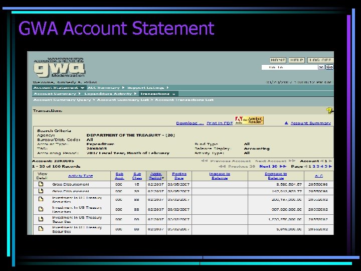 GWA Account Statement 
