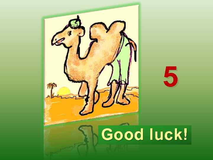 5 Good luck! 
