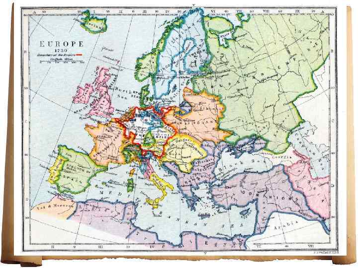 Карта европы 18 века со странами