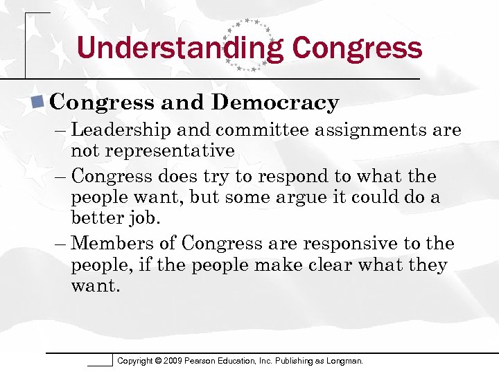 Understanding Congress and Democracy – Leadership and committee assignments are not representative – Congress