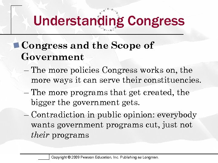 Understanding Congress and the Scope of Government – The more policies Congress works on,