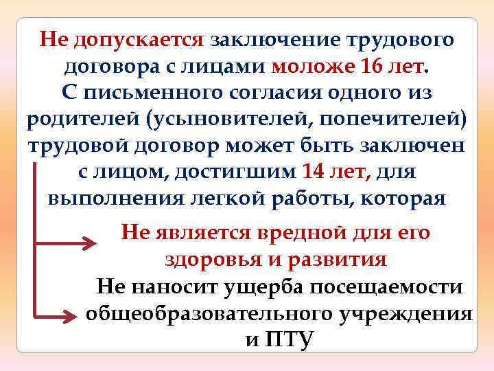 Договор заключенный лицом. Условия заключения трудового. Заключение трудового договора с лицами 16 лет. Трудовой договор заключается с лицами. Заключение трудового договора с 14 лет.