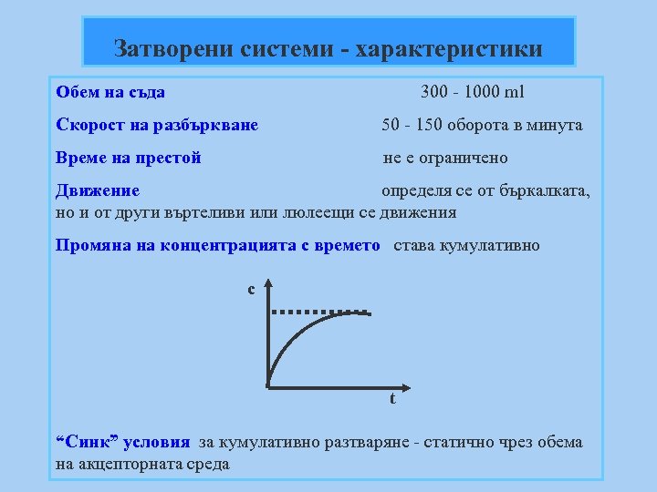 Затворени системи - характеристики Обем на съда 300 - 1000 ml Скорост на разбъркване