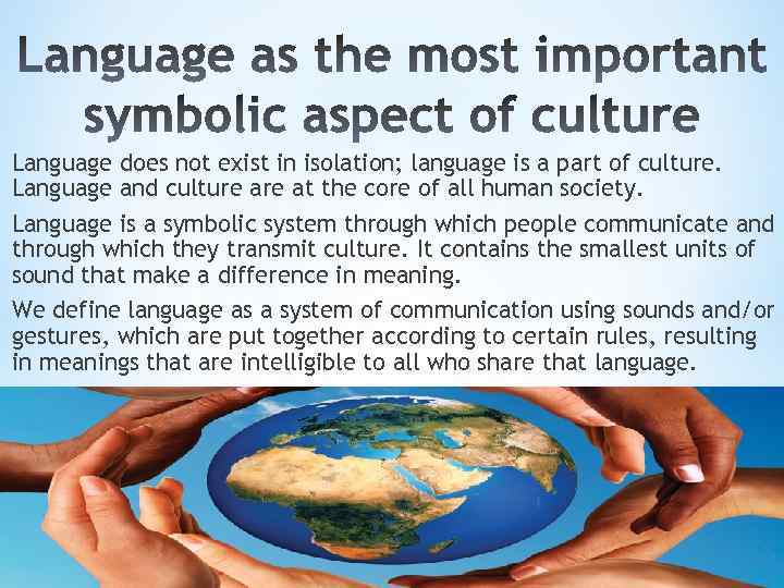 what is the relationship between language and culture quizlet