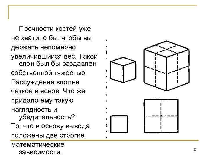 Прочности костей уже не хватило бы, чтобы вы держать непомерно увеличившийся вес. Такой слон