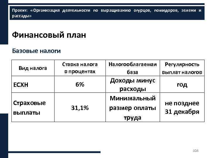 Проект: «Организация деятельности по выращиванию огурцов, помидоров, зелени и Финансовое планирование ххххх рассады» Финансовый