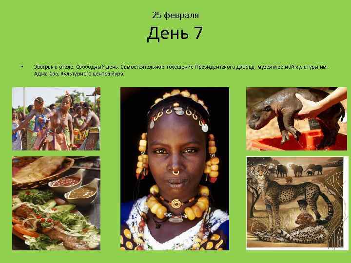 25 февраля День 7 • Завтрак в отеле. Свободный день. Самостоятельное посещение Президентского дворца,